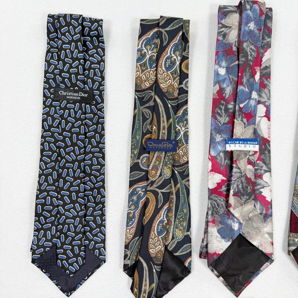 Vintage Designer Ties (Lot of 10 ) - Dior, Oscar, Chadwick, Bagutta, Talbott - Picture 13 of 16